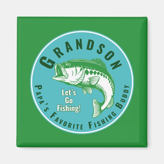 Grandson Fishing Buddy  Magnet (Front)