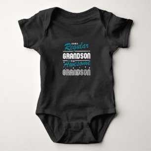 Grandson Gift   Im Not A Regular Grandson Baby Bodysuit