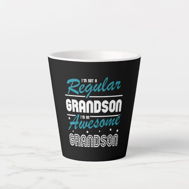 Grandson Gift | Im Not A Regular Grandson Latte Mug (Front)