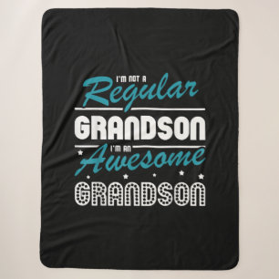 Grandson Gift Im Not A Regular Grandson Sherpa Blanket