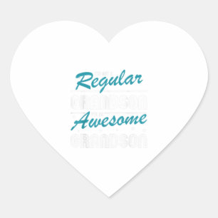 Grandson Gift - Im Not A Regular Grandson T-Shirt Heart Sticker