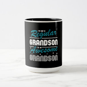 Grandson Gift Im Not A Regular Grandson Two-Tone Coffee Mug