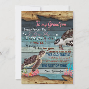 Grandson Gift   Letter To My Grandson From Grandpa Holiday Card