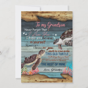 Grandson Gift   Letter To My Grandson From Grandpa Invitation