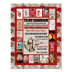 Grandson Gifts   To My Grandson Love From Grandma Photo Print