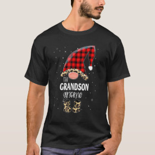 Grandson Gnome Buffalo Plaid Matching Family Chri T-Shirt