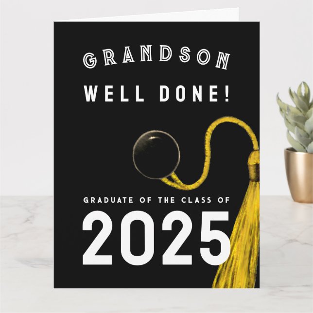 Grandson Graduation 2025 Card (Small Plant)