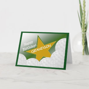 Grandson - Happy Birthday Golf Loving Grandson! Card
