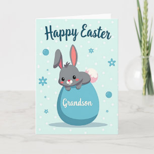 Grandson Happy Easter Bunny Card
