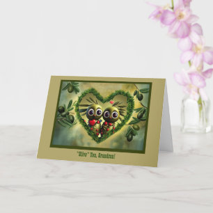 Grandson Happy Fathers Day Cute and Funny Olives Card