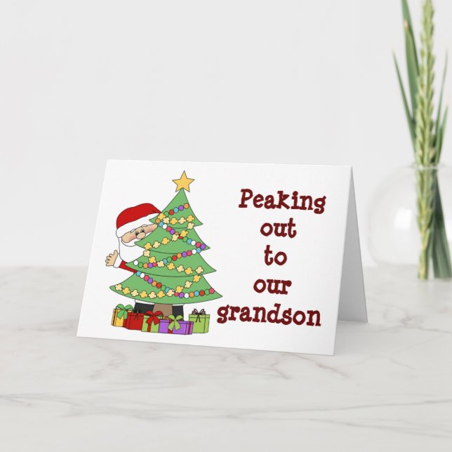 **GRANDSON** HOPE THAT SANTA IS "GOOD TO YOU" CARD (Front)