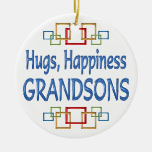 Grandson Hugs Ceramic Tree Decoration