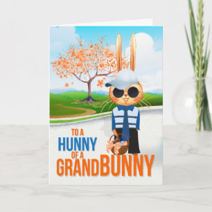 Grandson Hunny of a Grand Bunny Easter Holiday Card