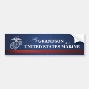 Grandson is a Marine Bumper Sticker