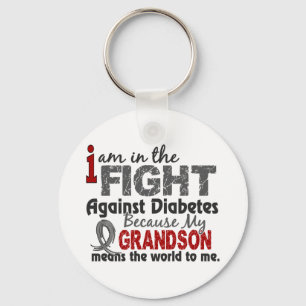 Grandson Means World To Me Diabetes Key Ring