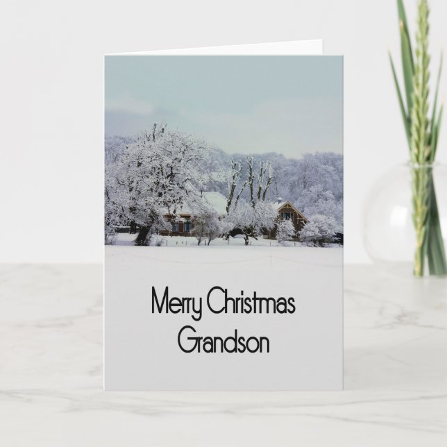 Grandson  Merry Christmas card (Front)