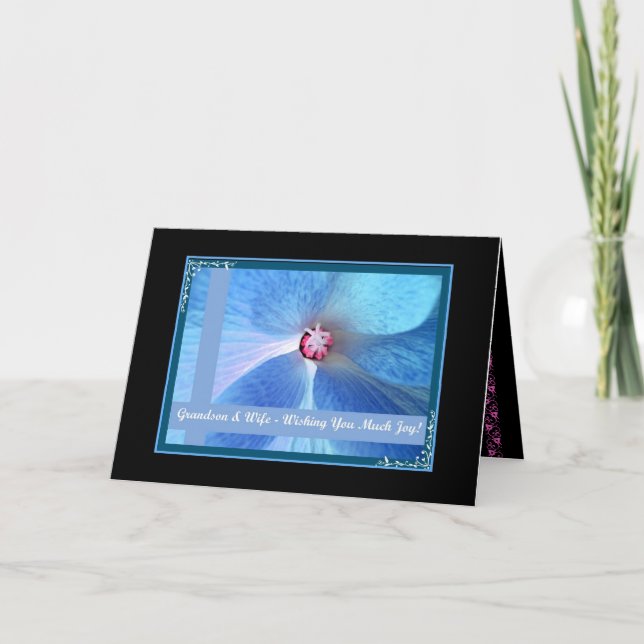 GRANDSON & New Wife - Wedding Congratulations Card (Front)