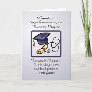 Grandson Nursing Degree Graduation Card