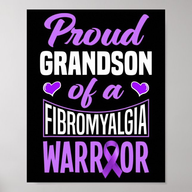 Grandson Of A Fibromyalgia Warrior  Poster (Front)