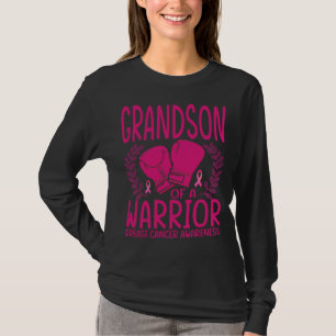 Grandson of a Warrior Breast Cancer Awareness T-Shirt