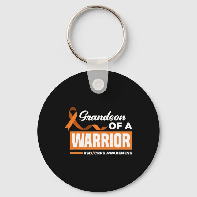 Grandson Of A Warrior RSD CRPS Awareness  Key Ring (Front)