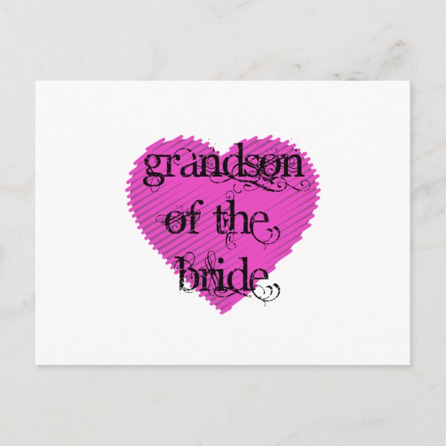 Grandson of the Bride Postcard (Front)
