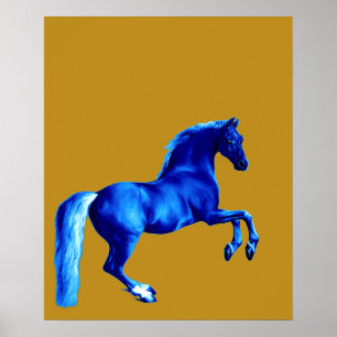 Grandson of the Godolphin Arabian ... Blue Horse Poster