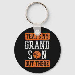 Grandson Out There Bysketbyll Grandma Grandpa Men Key Ring