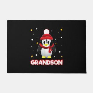 Grandson Penguin Christmas Family Matching Xmas Doormat