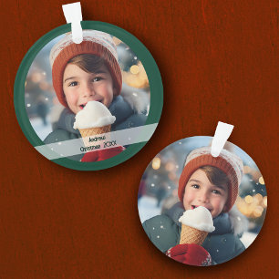 Grandson Photo on Christmas Ornament