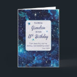 Grandson Religious 15th Birthday Stars in Galaxy Card<br><div class="desc">Wishing your grandson a cosmic 15th birthday! The celestial backdrop and thoughtful message emphasize his uniqueness in God's grand design as he steps into another remarkable year.</div>