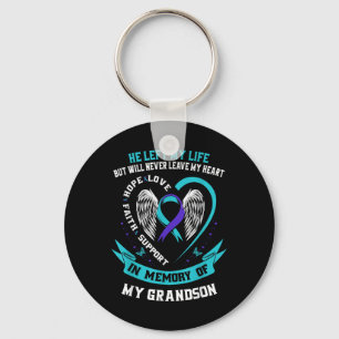 Grandson Suicide Awareness Prevention Memorial Gra Key Ring