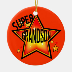 Grandson Super Star Christmas Ornament
