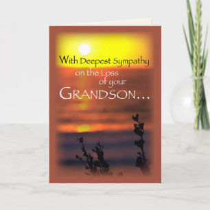 Grandson, Sympathy, Sunset Card