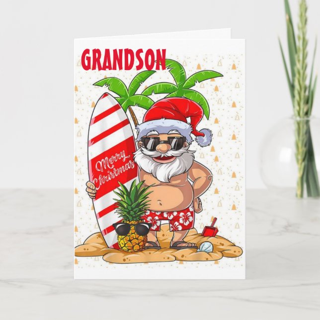 **GRANDSON** TIME TO SPREAD COOL HOLIDAY CHEER  CARD (Front)