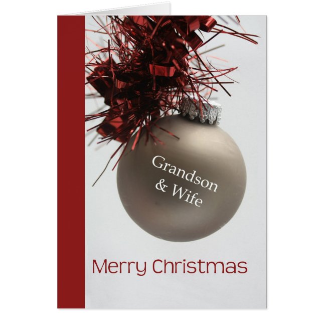 grandson & wife  Merry Christmas card (Front)