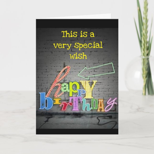 **GRANDSON** WRITING IS ON THE WALL BIRTHDAY CARD (Front)