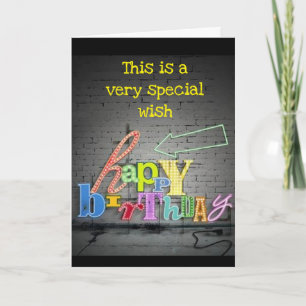 **GRANDSON** WRITING IS ON THE WALL BIRTHDAY CARD