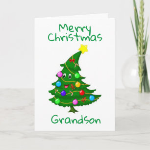 GRANDSON-YOU "LIGHT UP" our CHRISTMAS Holiday Card