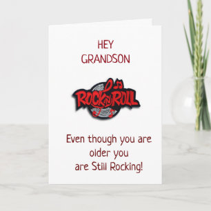 **GRANDSON** YOU ROCK ON YOUR BIRTHDAY CARD