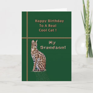 Grandson's Birthday Card with Ocelot