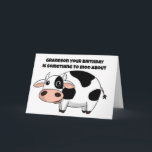 "GRANDSON'S" BIRTHDAY IS SOMETHING TO MOO ABOUT CARD<br><div class="desc">THANK YOU FOR STOPPING BY ONE OF MY EIGHT STORES!</div>