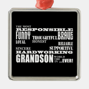 Grandsons Birthdays & Christmas : Qualities Metal Tree Decoration