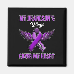 Grandson's Wings Cover My Heart End Overdose Magnet