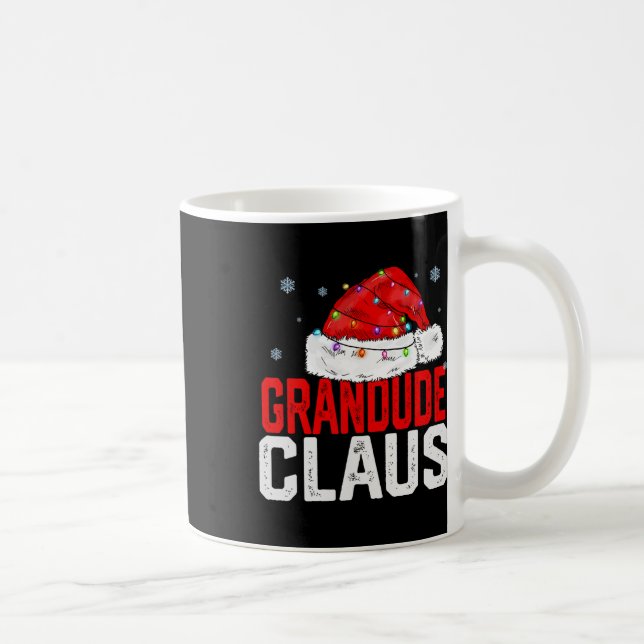 Grandude Claus Funny Xmas Family Matching Grandpa  Coffee Mug (Right)
