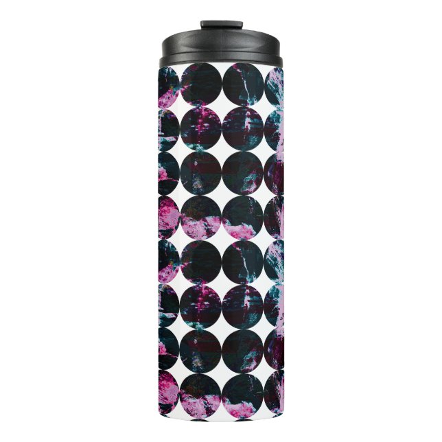 Grange polka dots. thermal tumbler (Front)