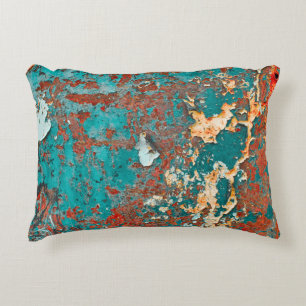 Grange texture: vintage colourful background. decorative cushion