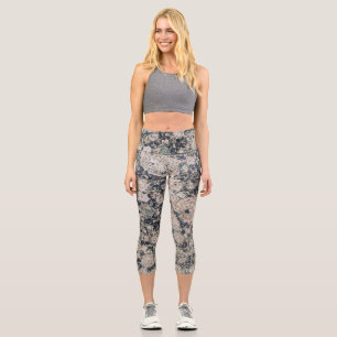 Granite background capri leggings