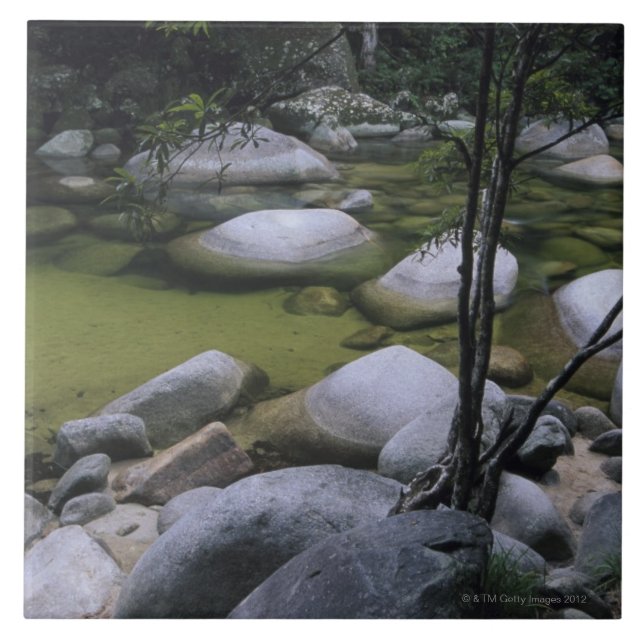Granite Boulders in River Ceramic Tile (Front)
