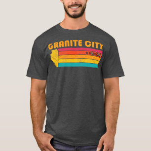Granite City Illinois Vintage Distressed Souvenir T-Shirt